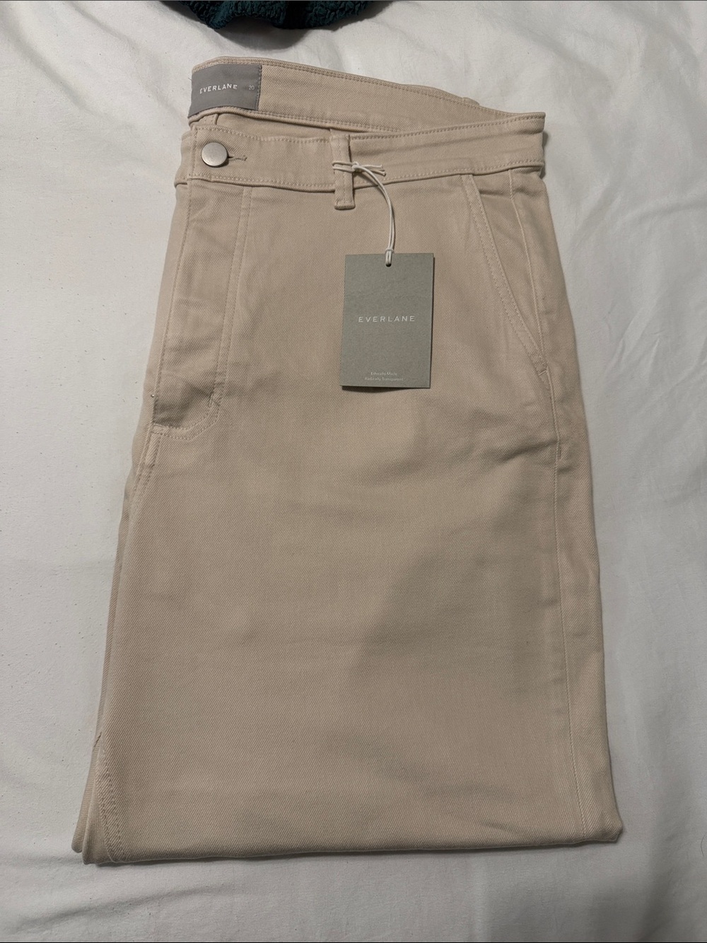 Everlane Straight Leg Crop Sandstone